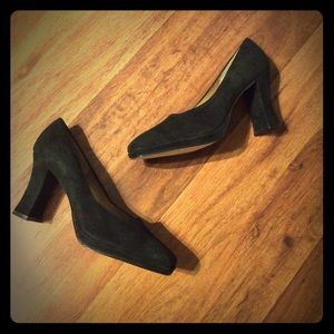 2 for $20 item Ann Marino suede 8.5 black heels
